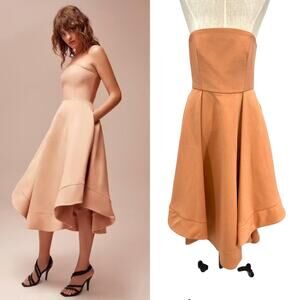 C/meo Collective Entice Making‎ Waves Biscuit Dress Strapless Peach Size Medium